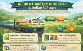 Indian Railways has achieved a significant milestone by launching India's first LNG-diesel dual-fuel DEMU train